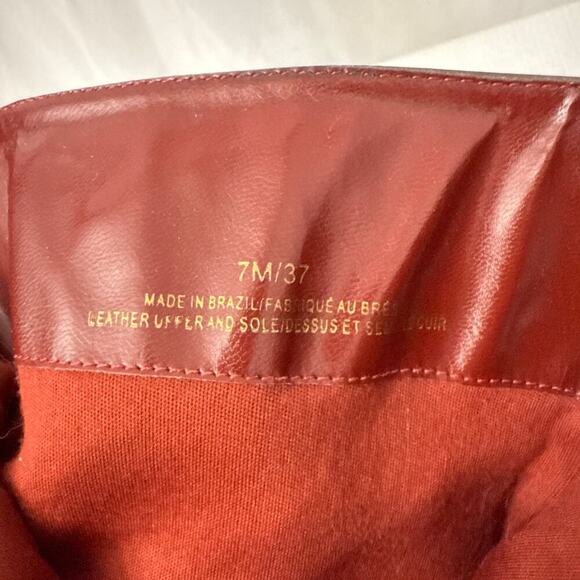 Eddie Bauer Boots Womens 7 M Ankle Wingtip Brown Leather Brazil Western Snip Toe - Picture 5 of 11